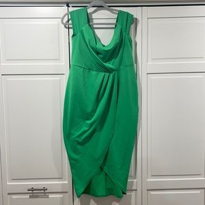 ASOS Women’s green wrap off the shoulder dress size 12